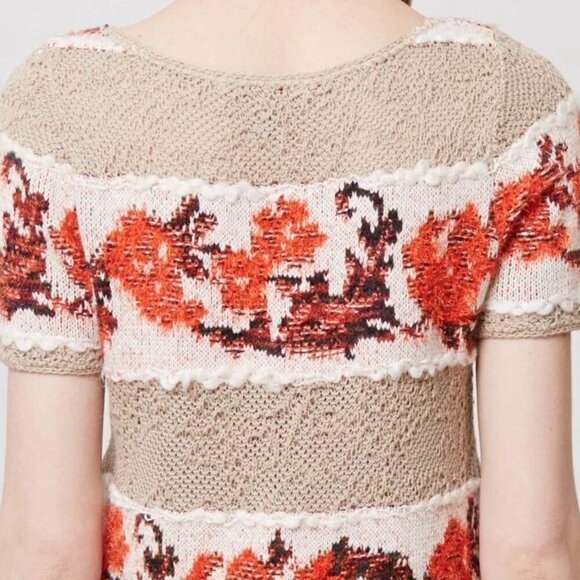 Knitted & Knotted Wool Blend Banded Bouquet Blouse XS - Picture 3 of 12